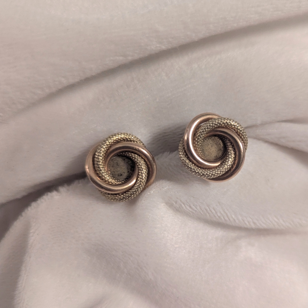 VTG 1950s 60s Pat’s Rope Knot Gold Tone (Brass?) Cufflinks
